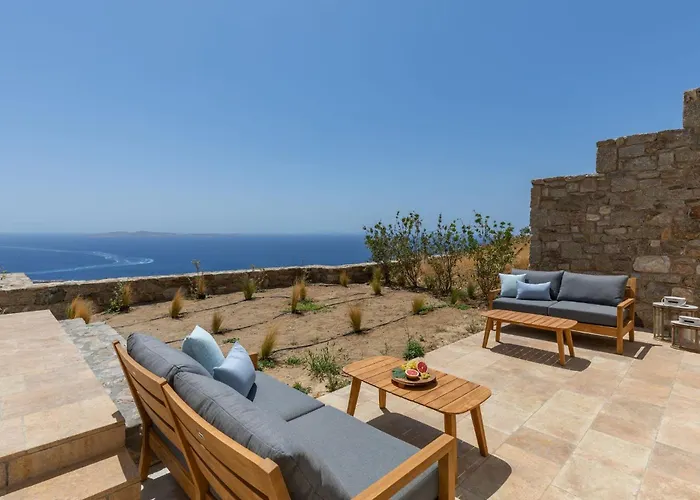 Renovated Luxury Oceanview With Pool In Mykonos וילה